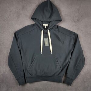 Rag & Bone City Terry Hoodie Womens XS Black Organic Cotton Pullover NEW